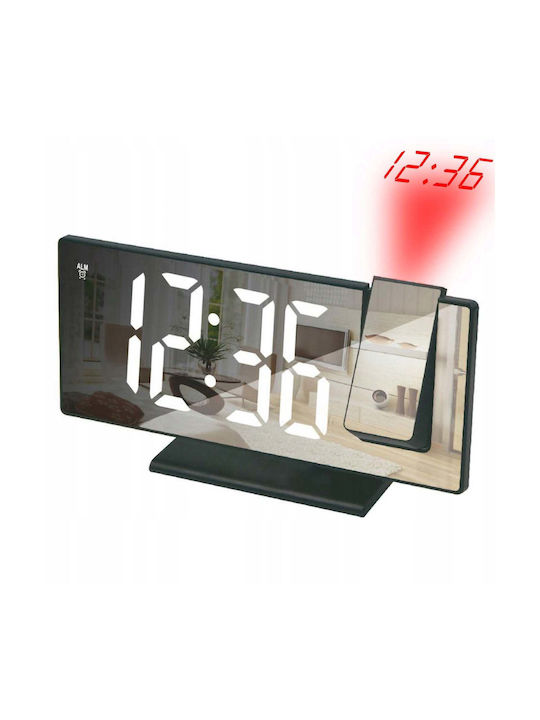 Επιτραπέζιο Ψηφιακό Ρολόι με Ξυπνητήρι Μαύρο