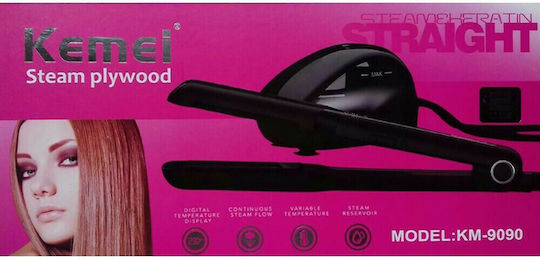 Kemei KM-9090 Επαγγελματική Πρέσα Μαλλιών με Ατμό