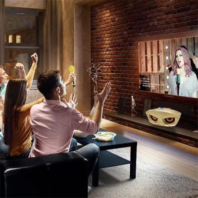 SD-306 Φορητό Ηχοσύστημα Bluetooth με 2 Μικρόφωνα σε Χρυσό Χρώμα