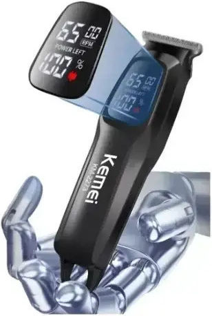 Kemei Επαγγελματική Επαναφορτιζόμενη Κουρευτική Μηχανή Μαύρη KM-2273