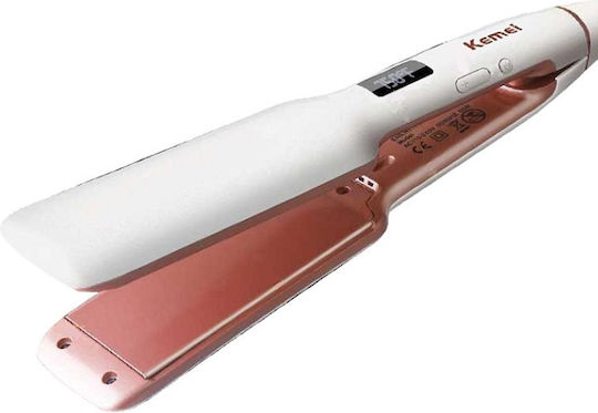 Kemei KM-1037 Πρέσα Μαλλιών με Κεραμικές Πλάκες 30W