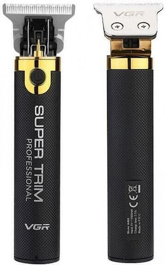 VGR Επαναφορτιζόμενη Κουρευτική Μηχανή Μαύρη V-082