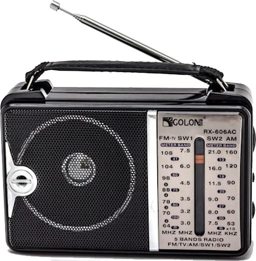 RX-606AC Ραδιοφωνάκι Ρεύματος / Μπαταρίας Μαύρο