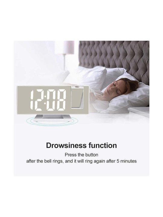Επιτραπέζιο Ψηφιακό Ρολόι με Ξυπνητήρι Μαύρο