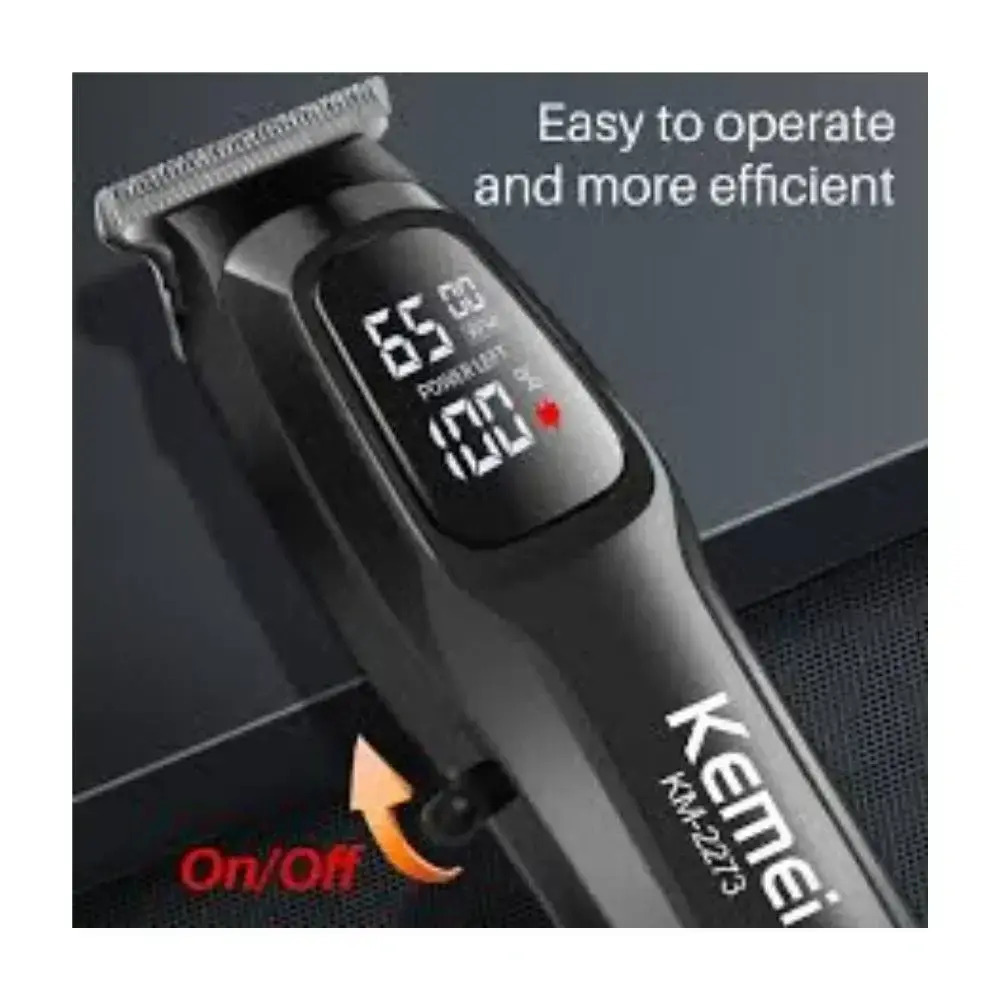 Kemei Επαγγελματική Επαναφορτιζόμενη Κουρευτική Μηχανή Μαύρη KM-2273