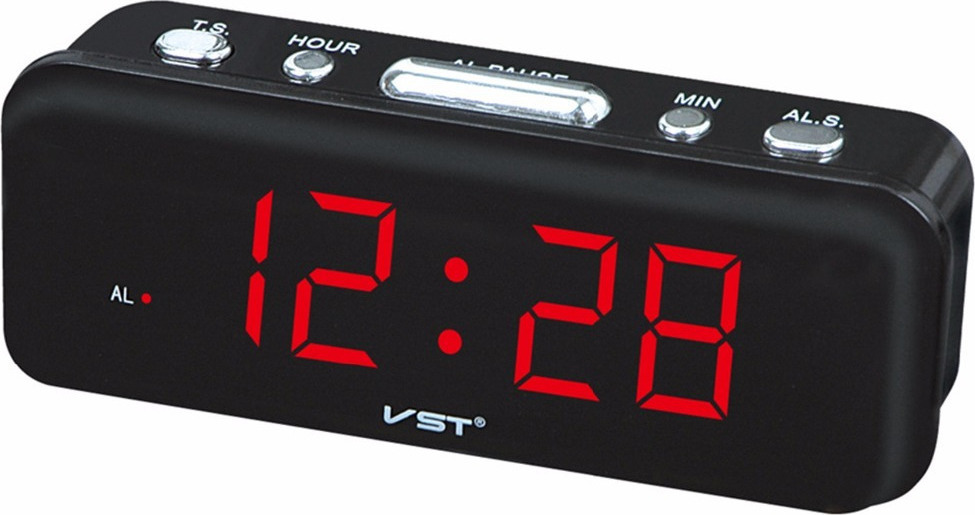 Digital Tabletop Clock with Alarm VST-738 Red Led