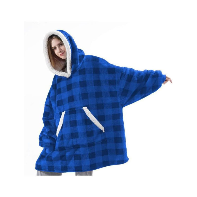 Huggle Velvet King Size Blanket 70x90cm Blue