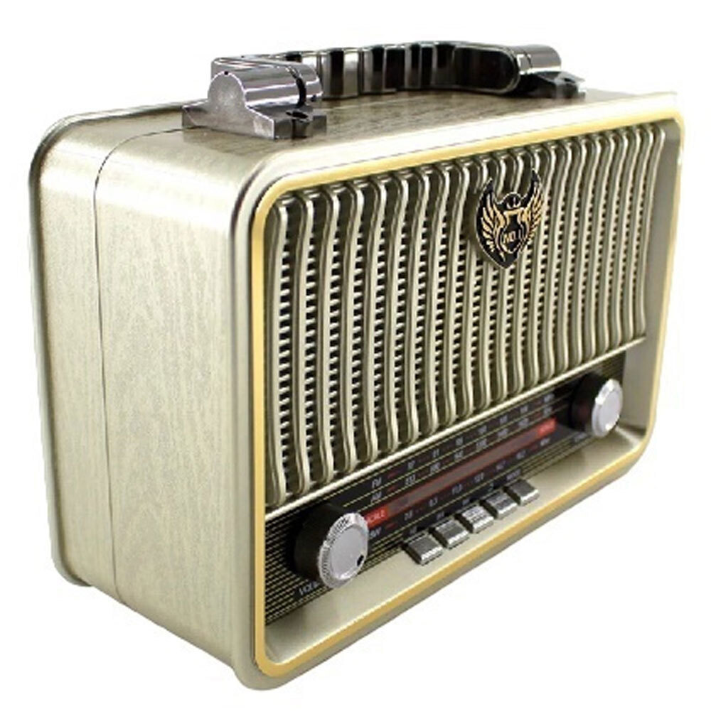 CMIK MK-195 Retro Φορητό Ραδιόφωνο Επαναφορτιζόμενο Μπεζ