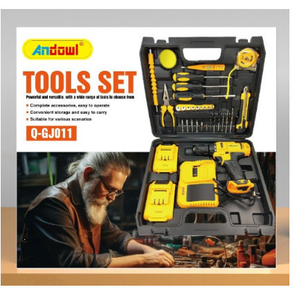 Andowl Κρουστικό Δραπανοκατσάβιδο Μπαταρίας 24V 2x5Ah Q-GJ011