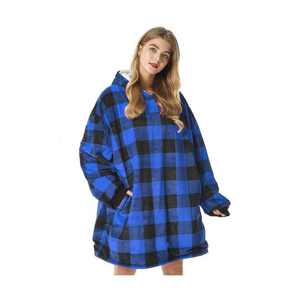 Huggle Κουβέρτα Βελουτέ με Μανίκια 70x90εκ. SD7090B Μπλε