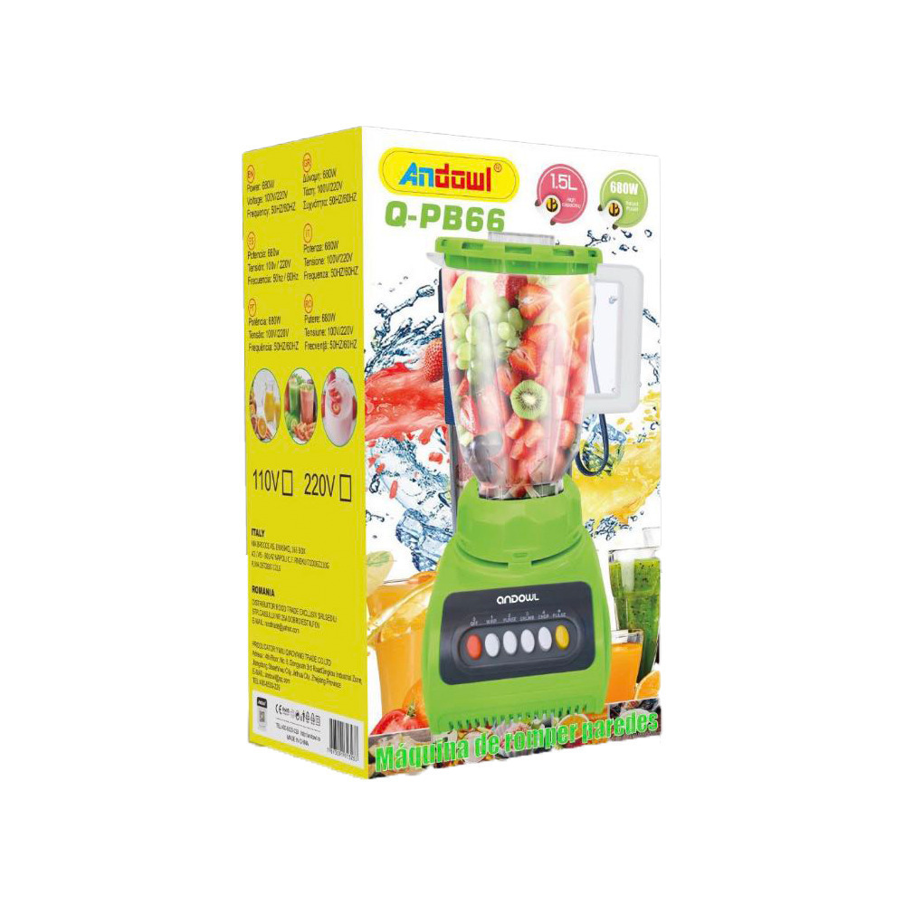 Andowl Μπλέντερ για Smoothies 1.5lt 680W Πράσινο